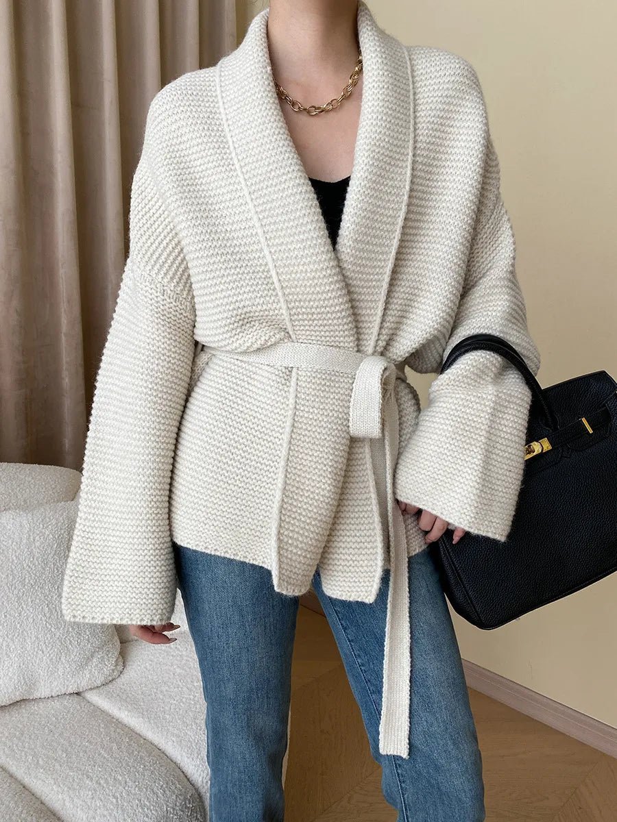 Abigail Belted Knit Cardigan - Women's Cozy Knitwear - Image 3