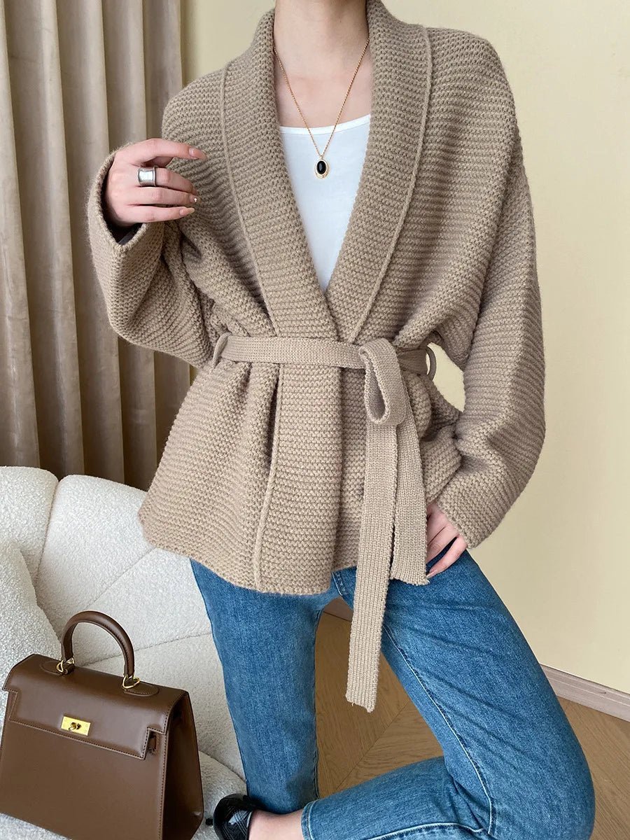 Abigail Belted Knit Cardigan - Women's Cozy Knitwear - Image 4