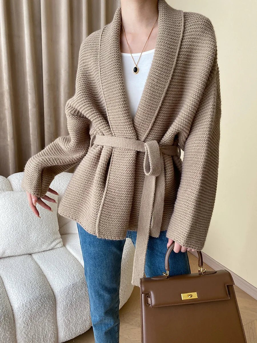 Abigail Belted Knit Cardigan - Women's Cozy Knitwear - Image 5