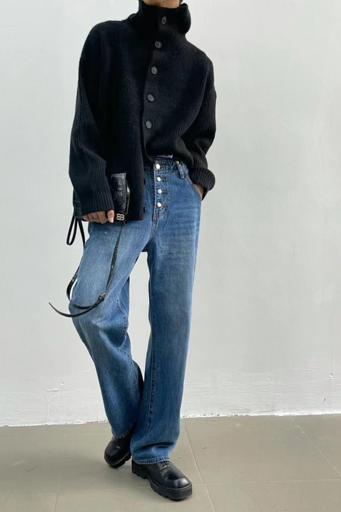 Donna Ribbed Funnel Neck Cardigan - Women's Cozy Knitwear - Image 6