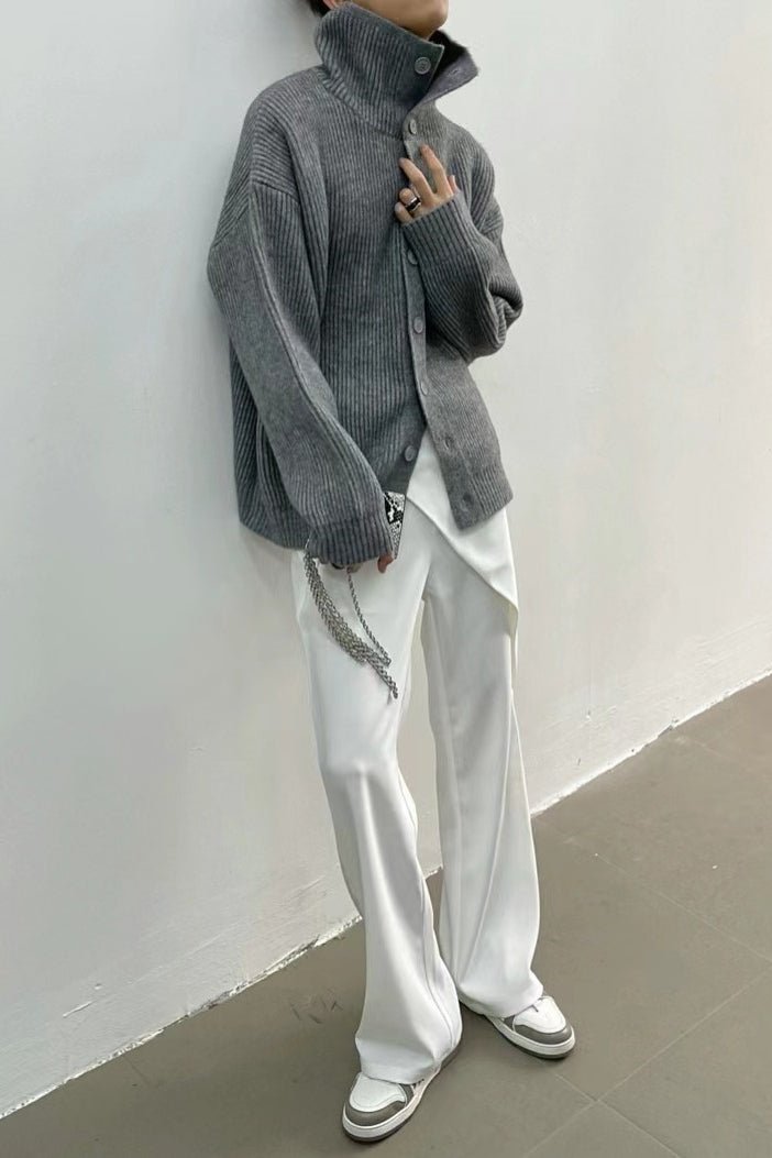 Donna Ribbed Funnel Neck Cardigan - Women's Cozy Knitwear - Image 4