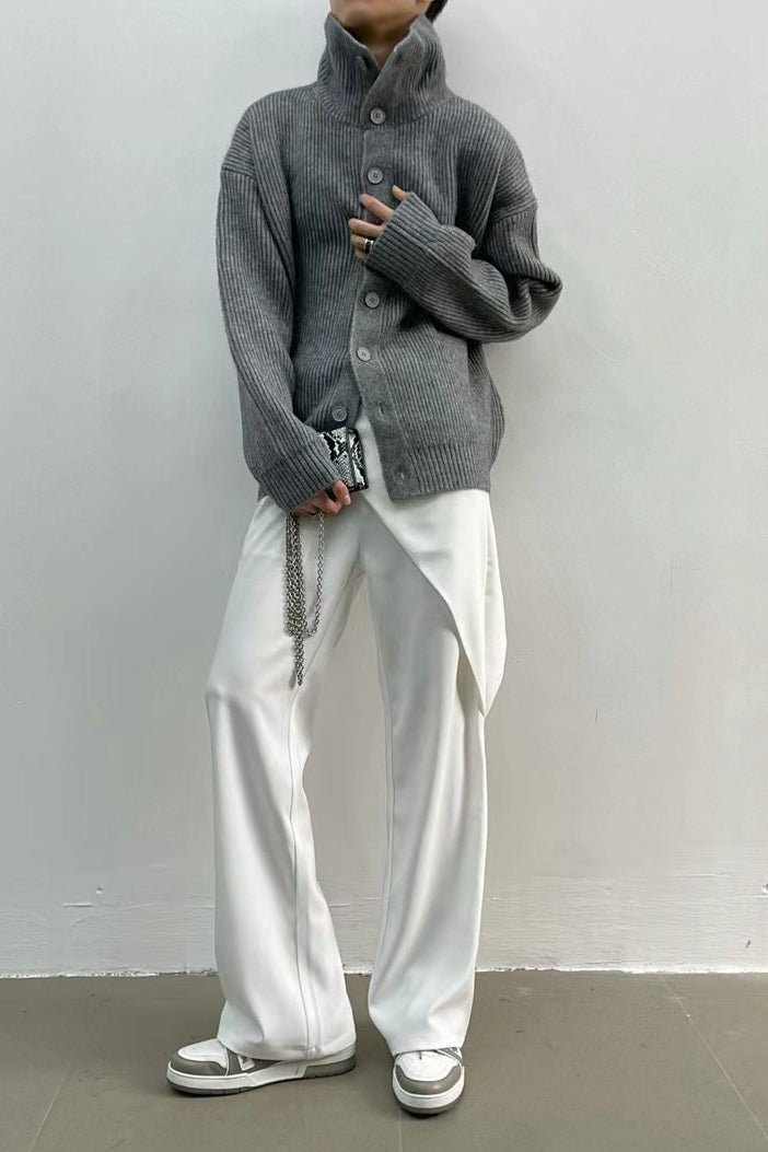 Donna Ribbed Funnel Neck Cardigan - Women's Cozy Knitwear - Image 3
