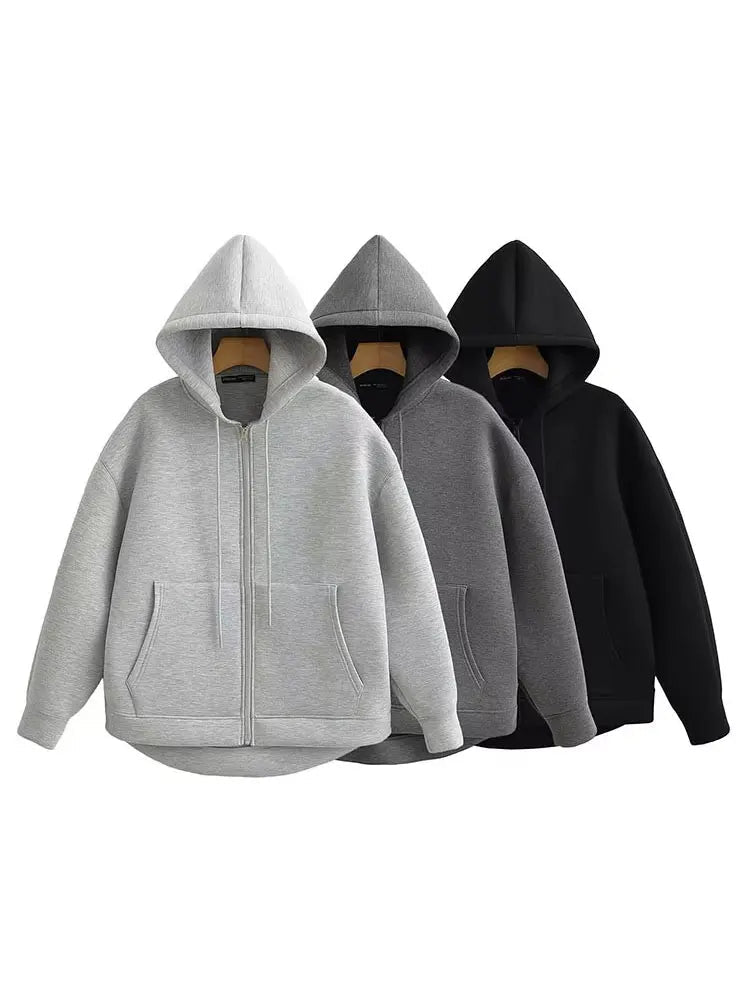 Eveline Zip-Up Hoodie - Women's Cozy Knitwear - Image 10