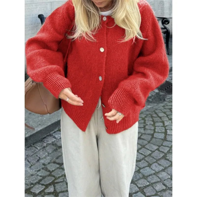 Hazel Soft Knit Cardigan - Women's Cozy Knitwear - Image 14