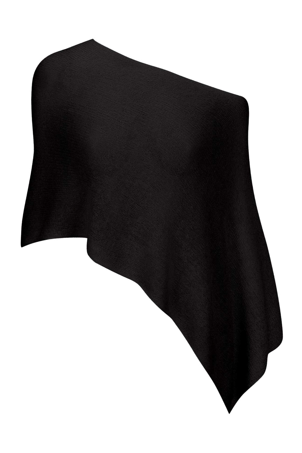 Asymmetrical Asymmetrical Sheer Poncho Top - Women's Cozy Knitwear