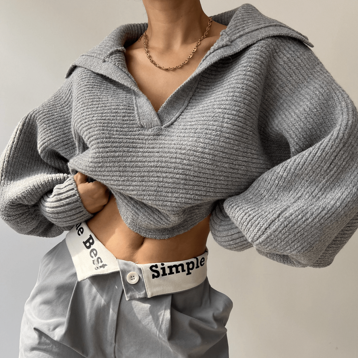 Kath Oversized Knit Sweater - Women's Cozy Knitwear - Image 3