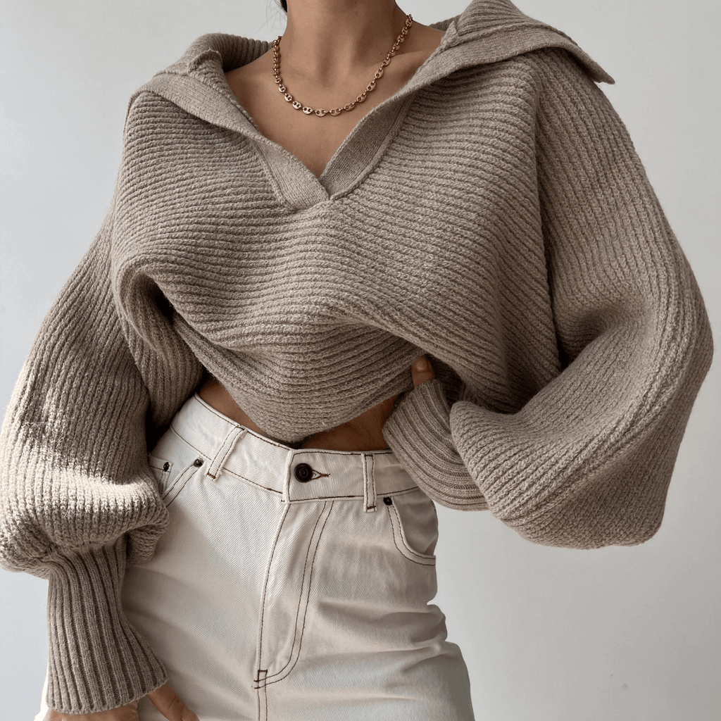 Kath Oversized Knit Sweater - Women's Cozy Knitwear