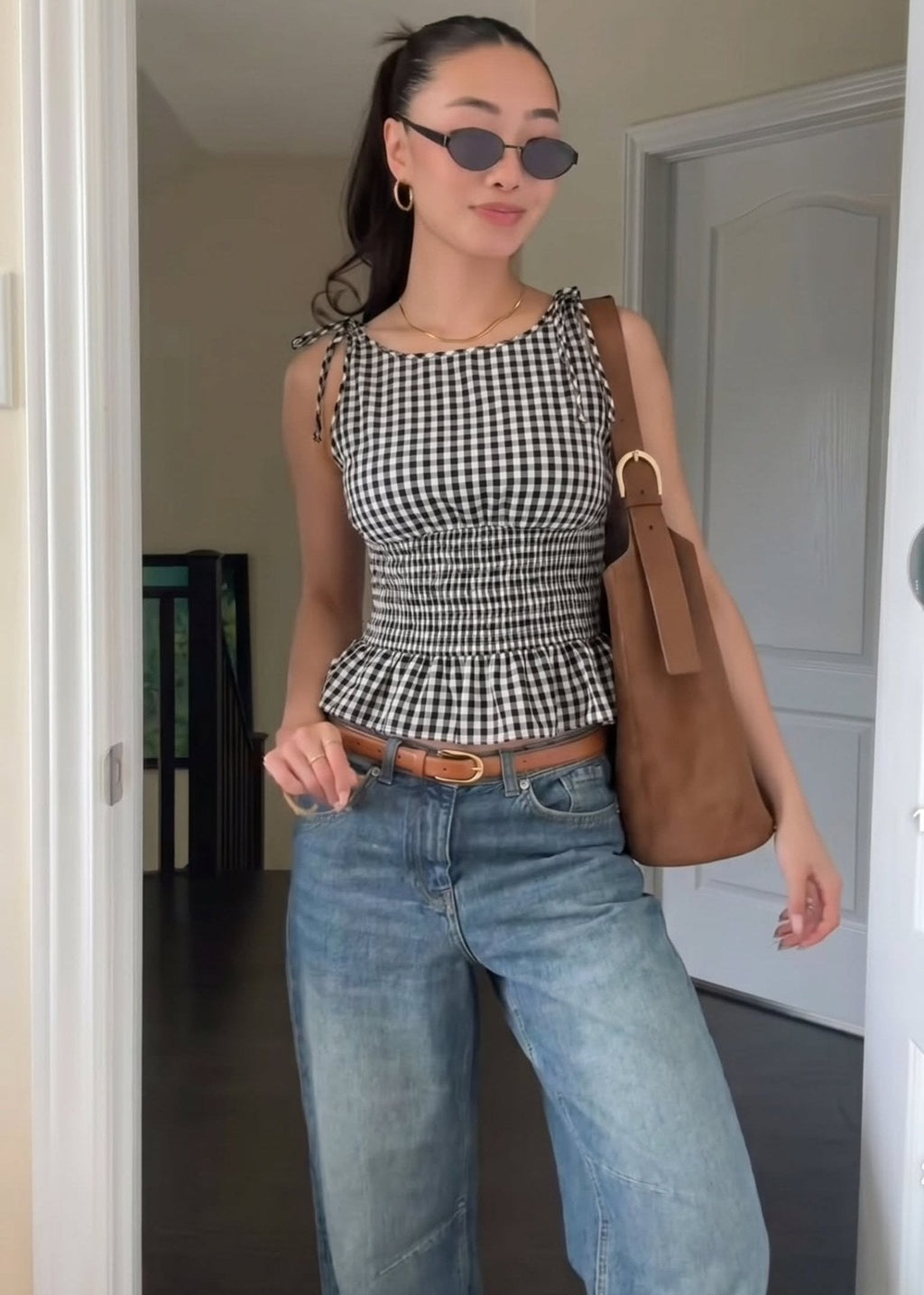 Jessica Vintage Plaid Tank Top - Women's Everyday Fashion Top - Image 6
