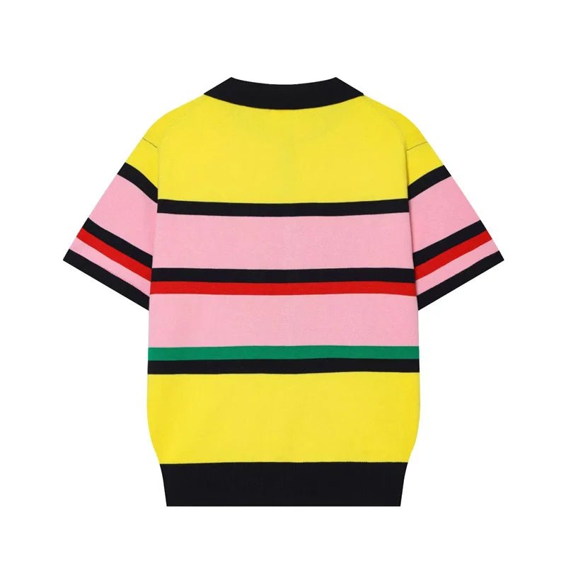 Claudia Colorblock Polo Knit Top - Women's Everyday Fashion Top - Image 6