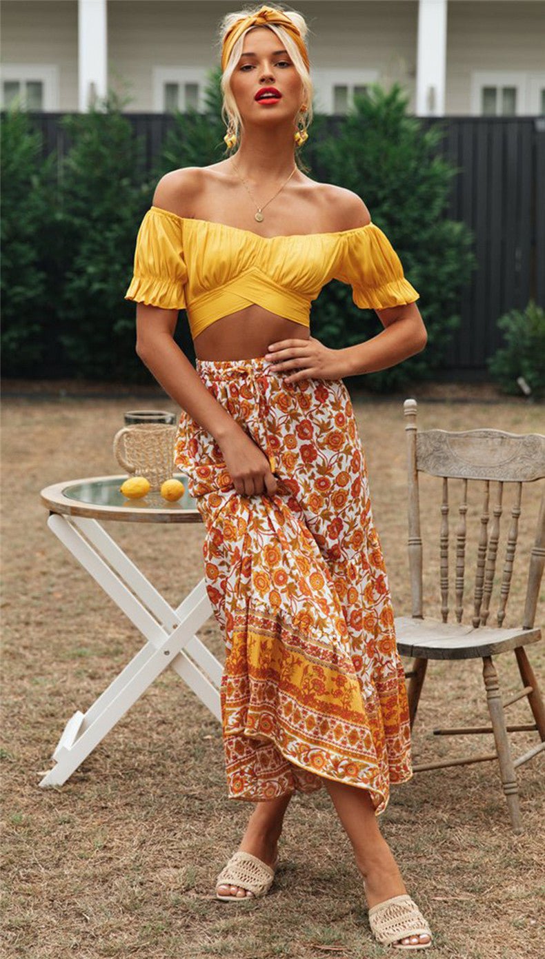 Celeste Women's Puff Sleeve Crop Top - Flowy Cropped Blouse - Image 6