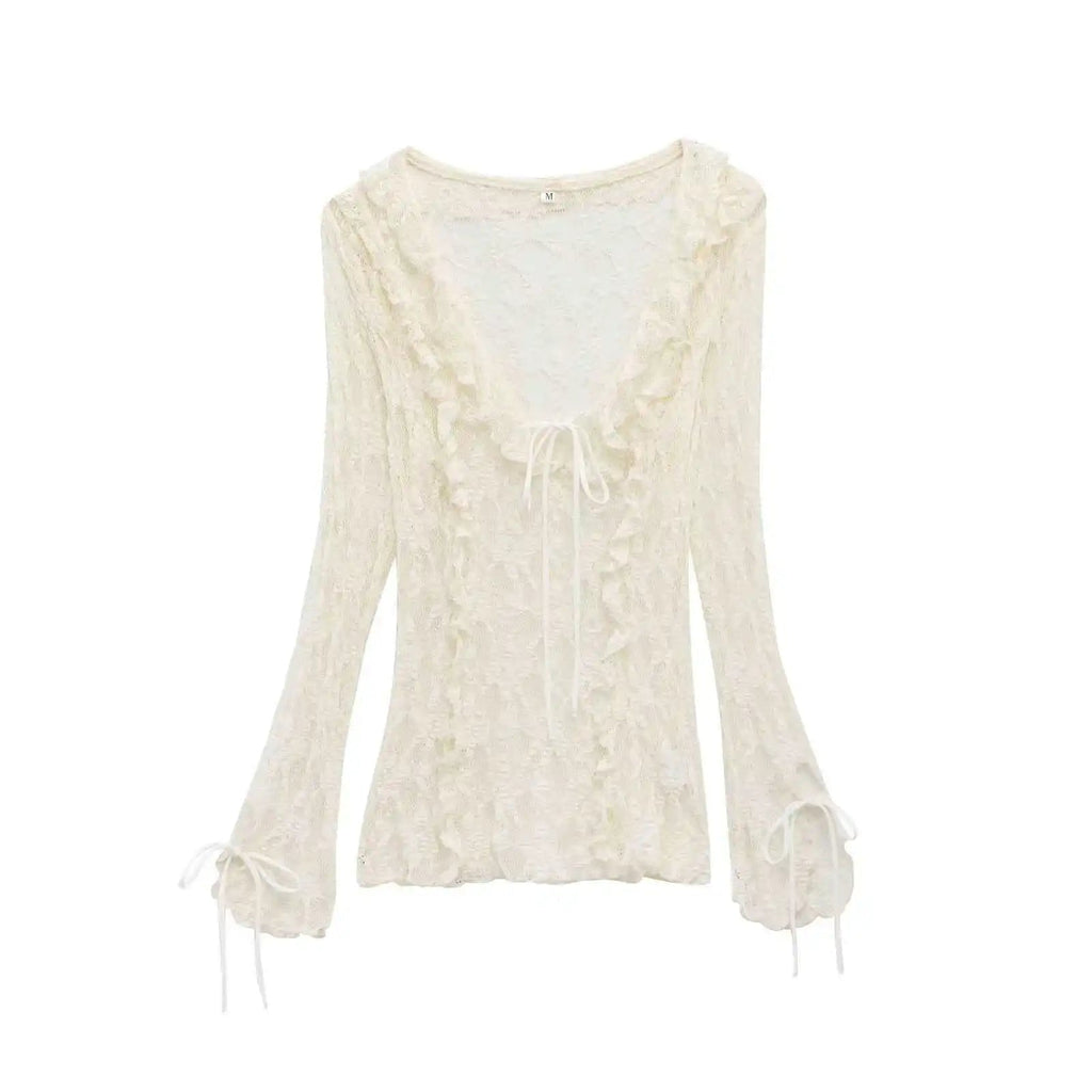 Mary Layered Lace Collar Top - Women's Everyday Fashion Top - Image 7