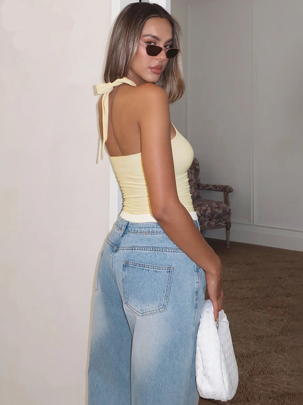 Miranda Backless Bandage Crop Top - Women's Everyday Fashion Top - Image 7