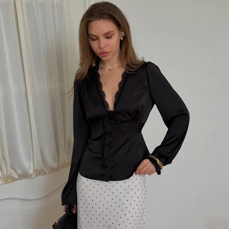 Naomi Satin V-Neck Tank Top - Women's Everyday Fashion Top - Image 12