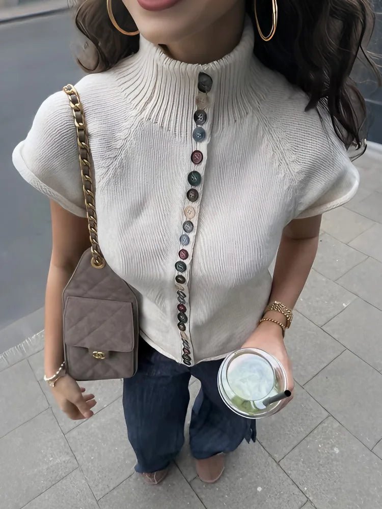 Nadia Ribbed Knit Cardigan Top - Women's Everyday Fashion Top