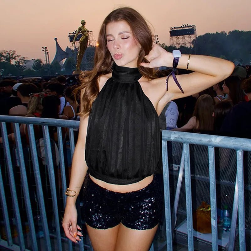 Sienna Lace-Up Backless Tank Top - Women's Everyday Fashion Top - Image 7
