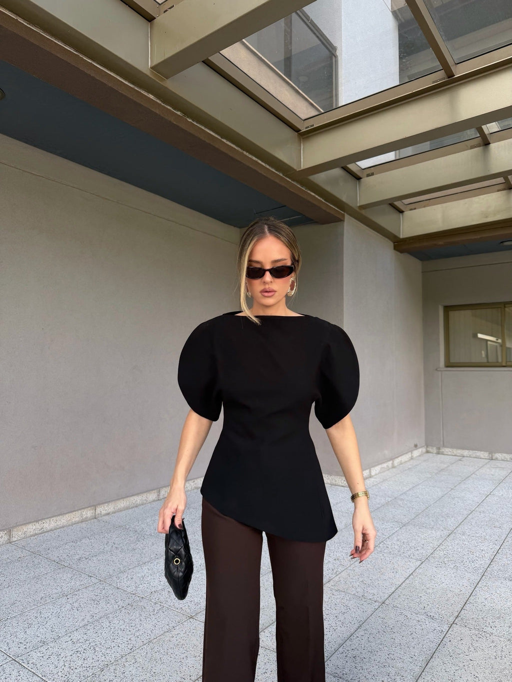 Sienna Tricot Balloon Sleeve Top - Women's Everyday Fashion Top - Image 13