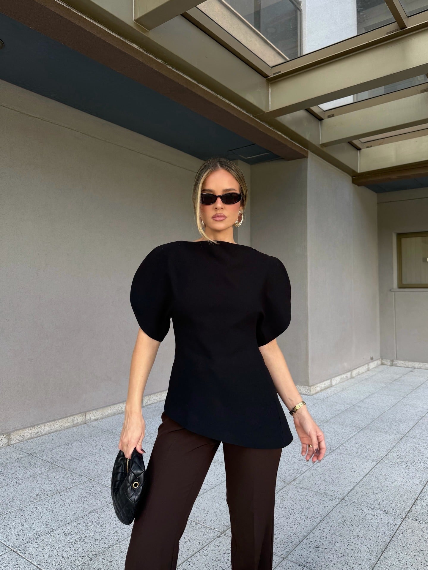 Sienna Tricot Balloon Sleeve Top - Women's Everyday Fashion Top - Image 8
