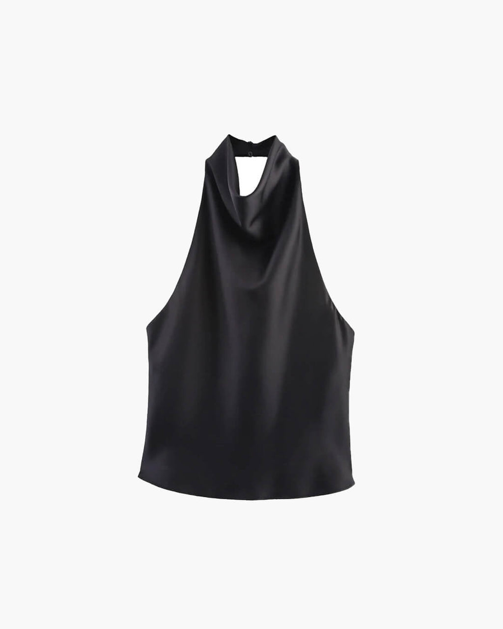 Anastasia Halter Backless Satin Top - Women's Everyday Fashion Top - Image 20