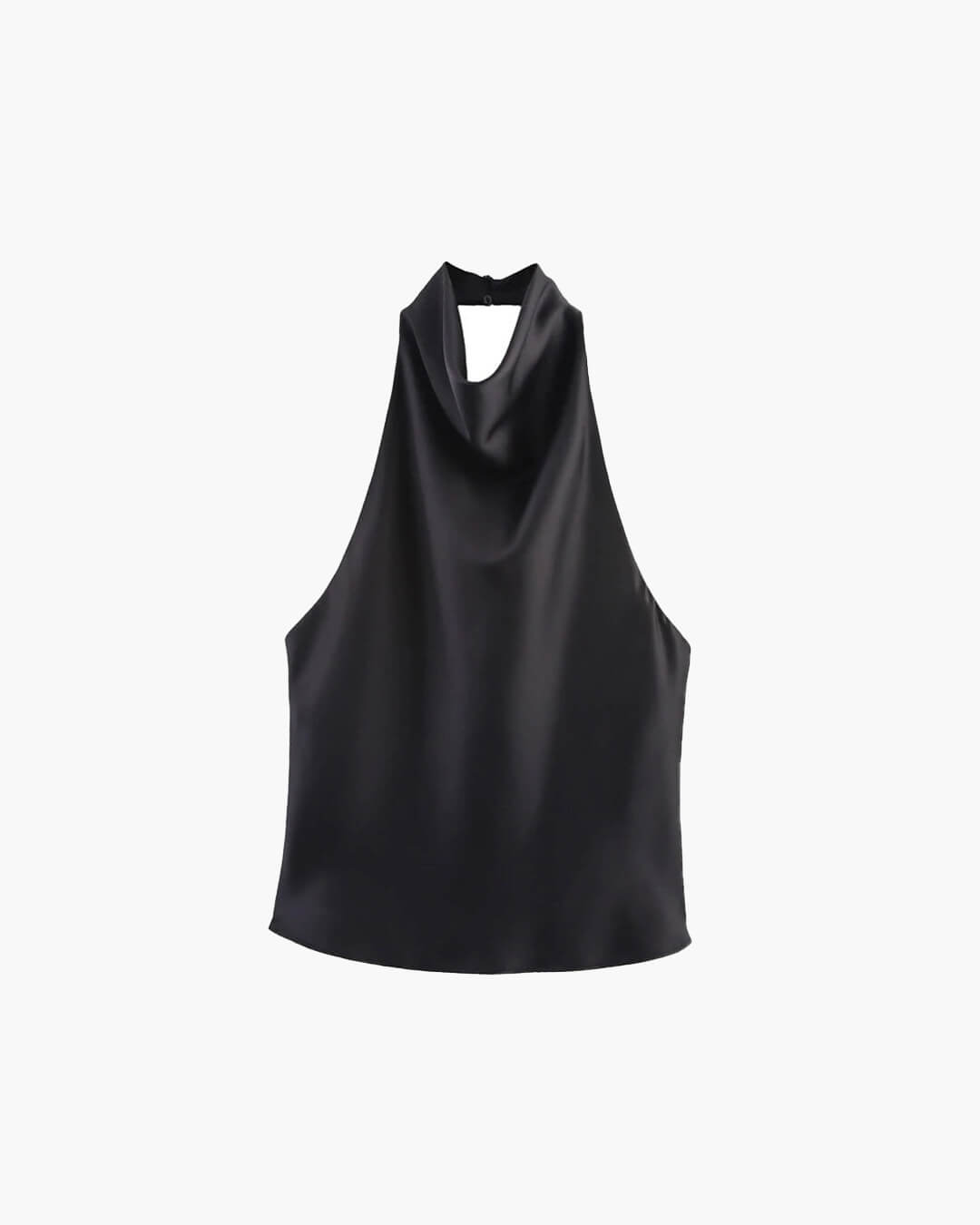 Anastasia Halter Backless Satin Top - Women's Everyday Fashion Top - Image 20