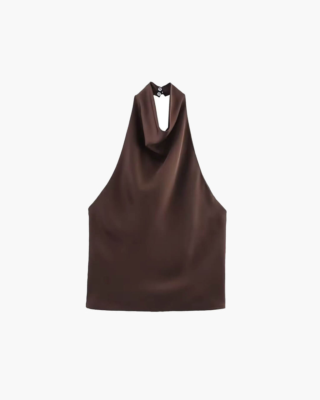 Anastasia Halter Backless Satin Top - Women's Everyday Fashion Top