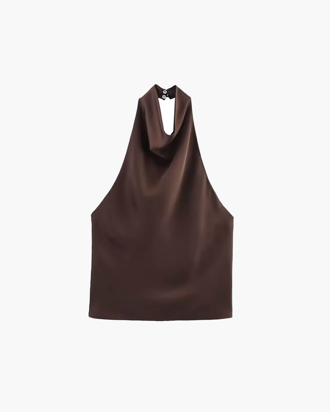 Anastasia Halter Backless Satin Top - Women's Everyday Fashion Top