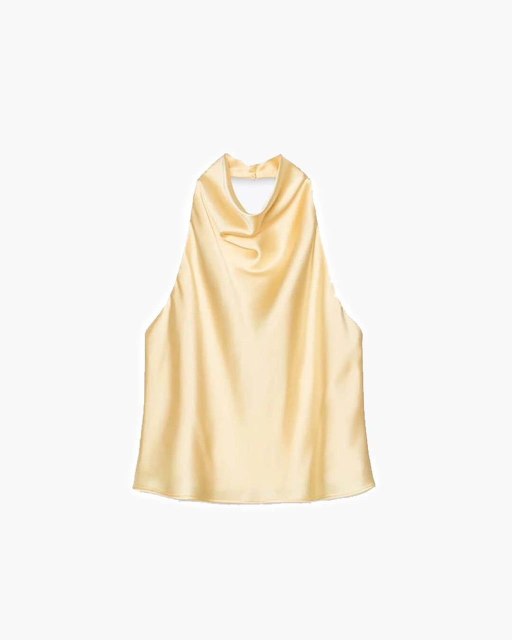Anastasia Halter Backless Satin Top - Women's Everyday Fashion Top - Image 16