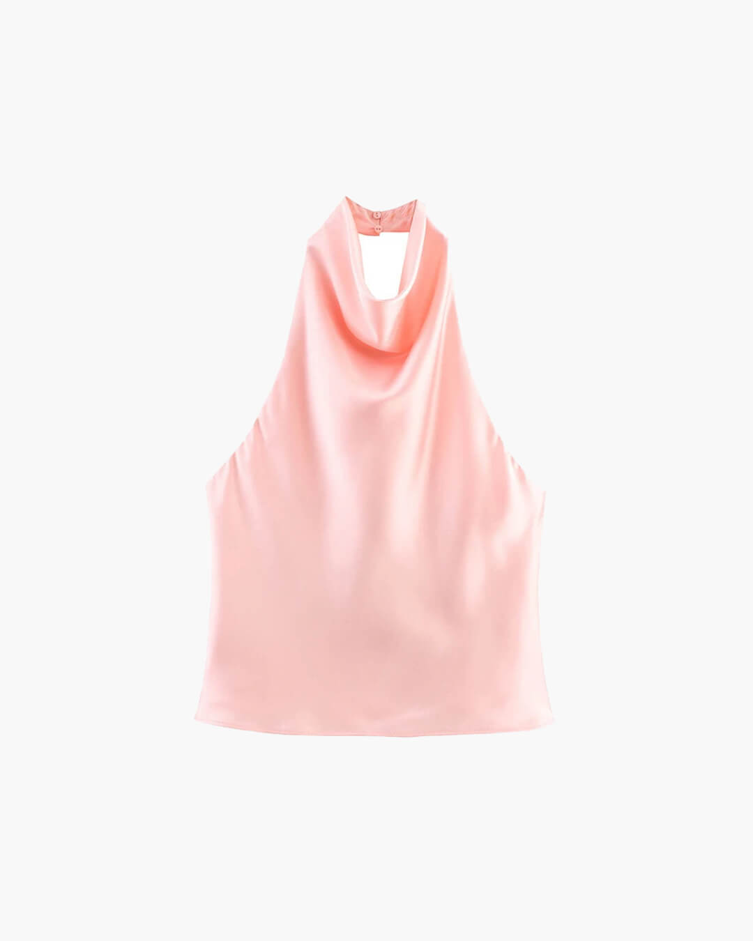 Anastasia Halter Backless Satin Top - Women's Everyday Fashion Top - Image 21