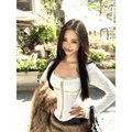 Aneta Square Neck Lace Patchwork Tee - Women's Everyday Fashion Top