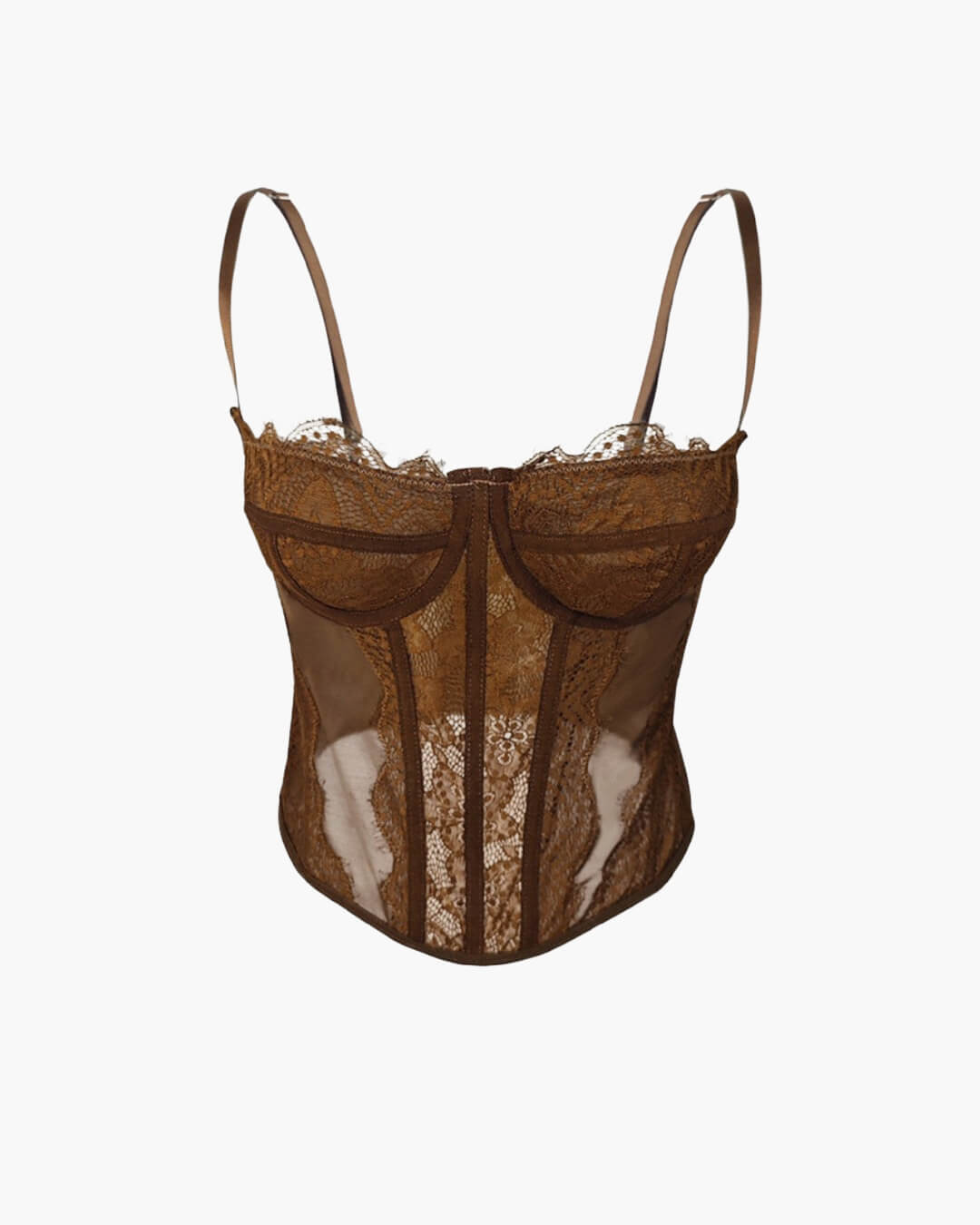 Antonia Strap Lace Corset Top - Women's Everyday Fashion Top