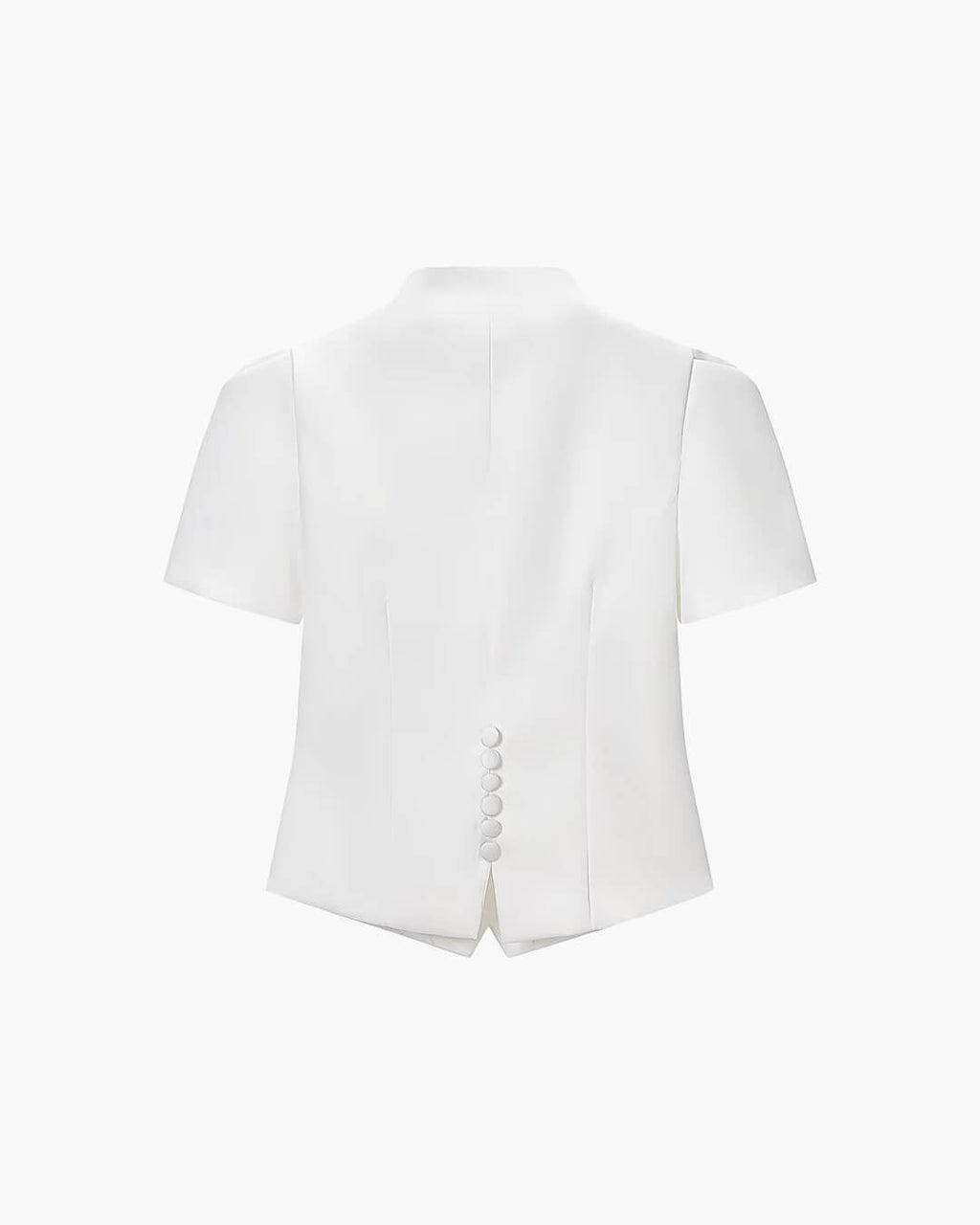 Gloria Button Front Stand Collar Top - Women's Everyday Fashion Top - Image 11