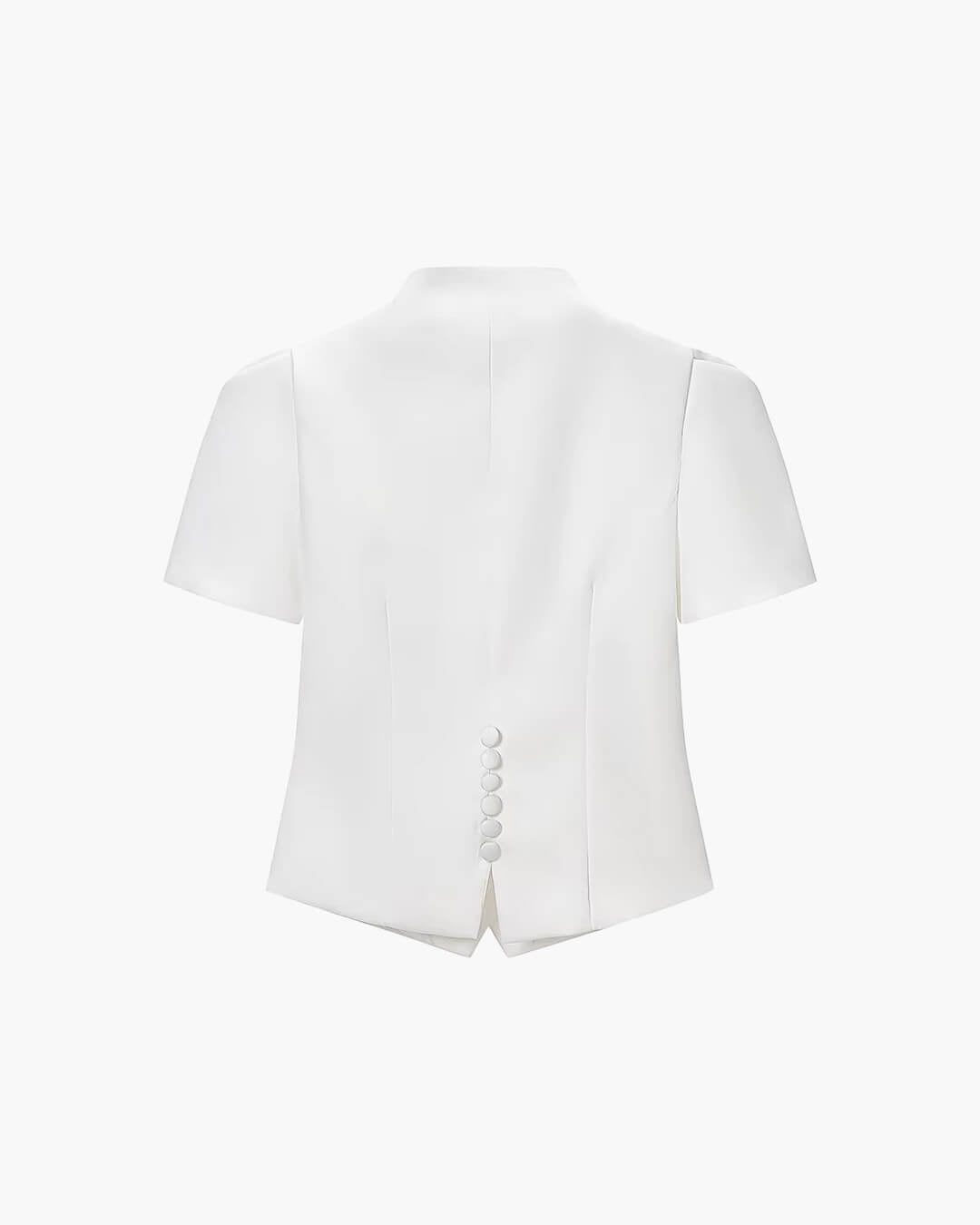 Gloria Button Front Stand Collar Top - Women's Everyday Fashion Top - Image 11