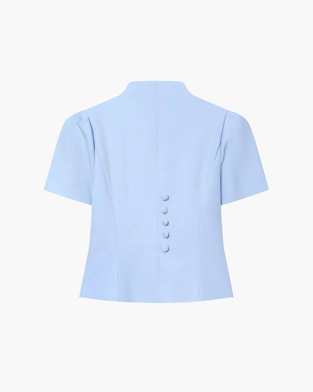 Gloria Button Front Stand Collar Top - Women's Everyday Fashion Top - Image 9