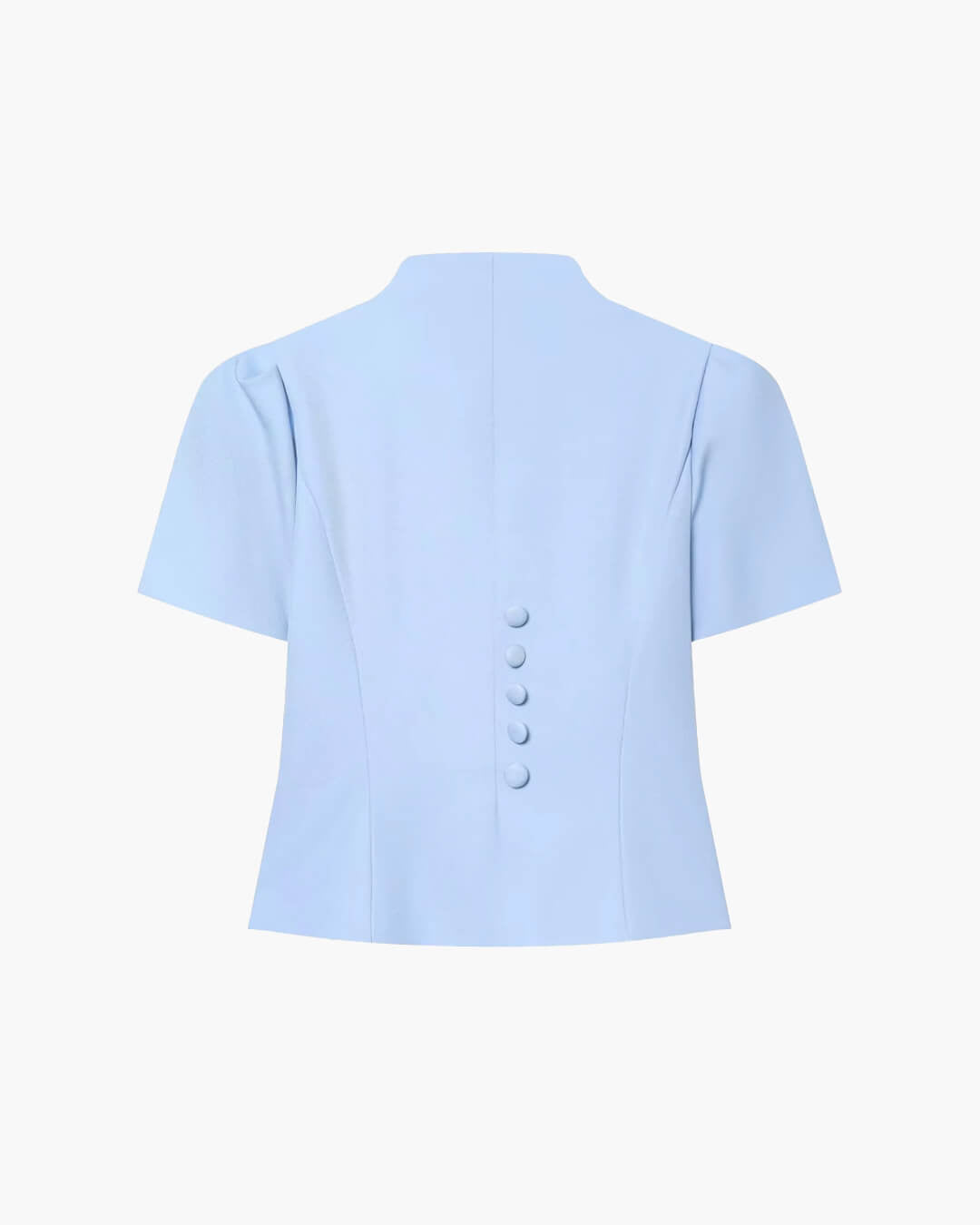 Gloria Button Front Stand Collar Top - Women's Everyday Fashion Top - Image 9