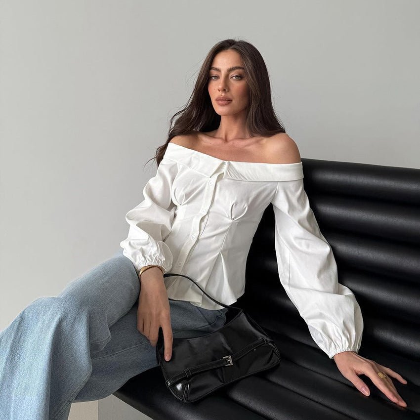 Catherine Off Shoulder Top - Women's Everyday Fashion Top - Image 2