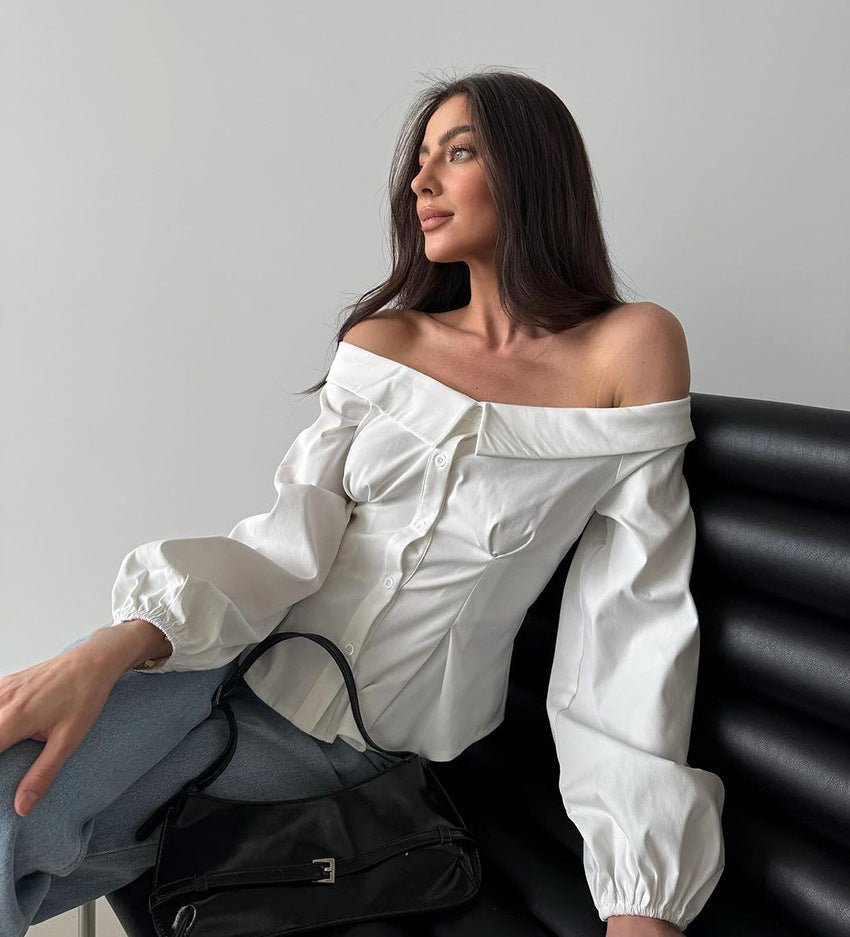 Catherine Off Shoulder Top - Women's Everyday Fashion Top - Image 3