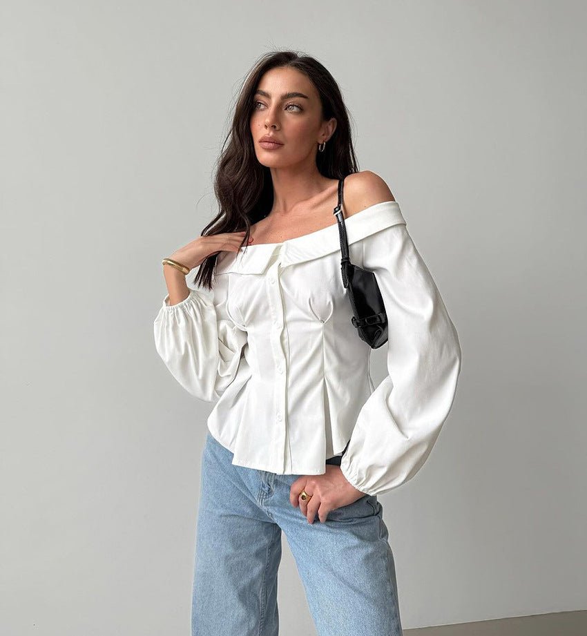 Catherine Off Shoulder Top - Women's Everyday Fashion Top - Image 4