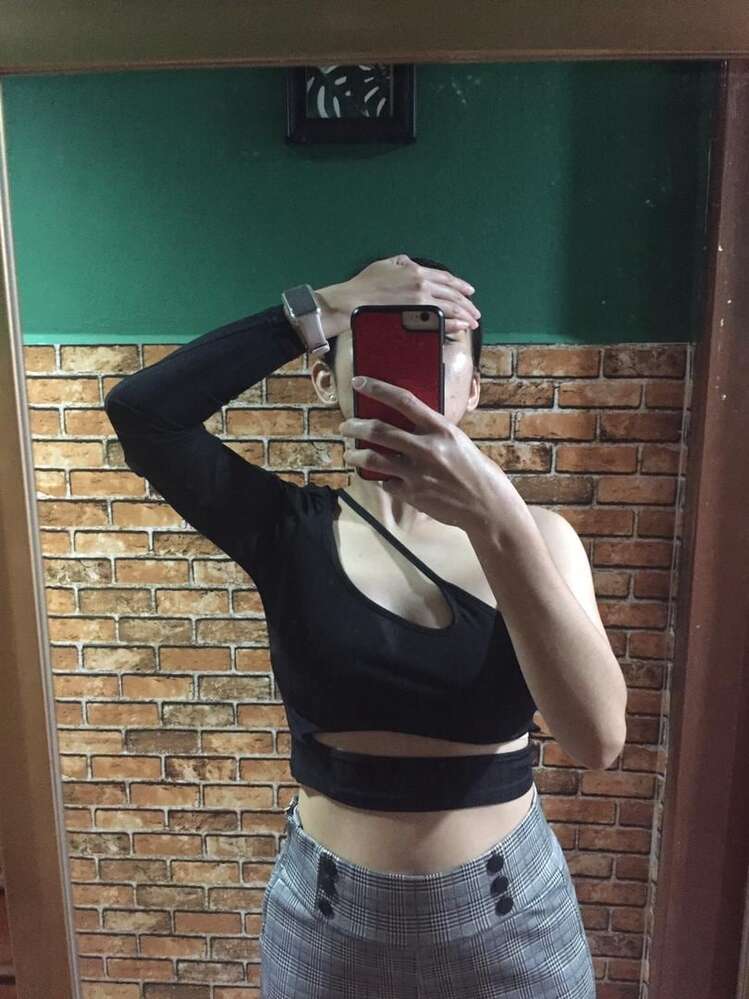 Celeste Asymmetrical Cut-Out Crop Top - Women's Everyday Fashion Top - Image 2