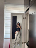 Celeste Asymmetrical Cut-Out Crop Top - Women's Everyday Fashion Top - Image 4