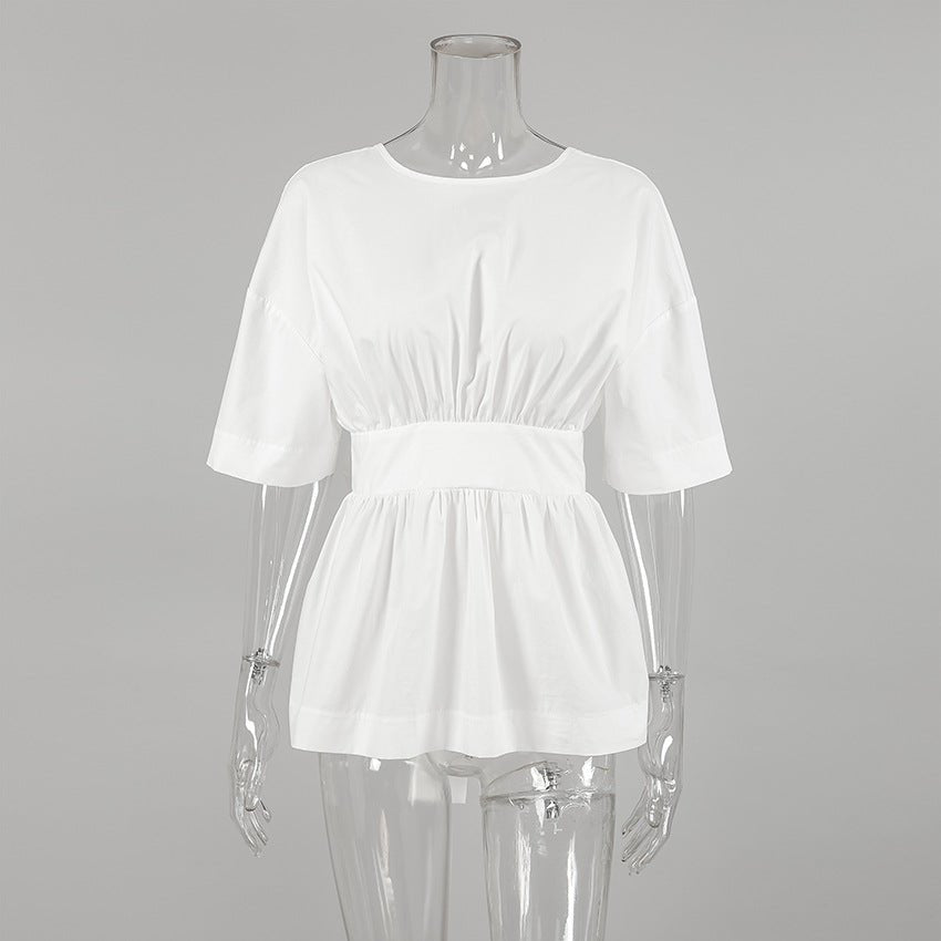 Clarisse White Tuco Top - Women's Everyday Fashion Top - Image 4