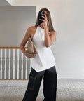 Daphne Halter Neck Backless Top - Women's Everyday Fashion Top - Image 6