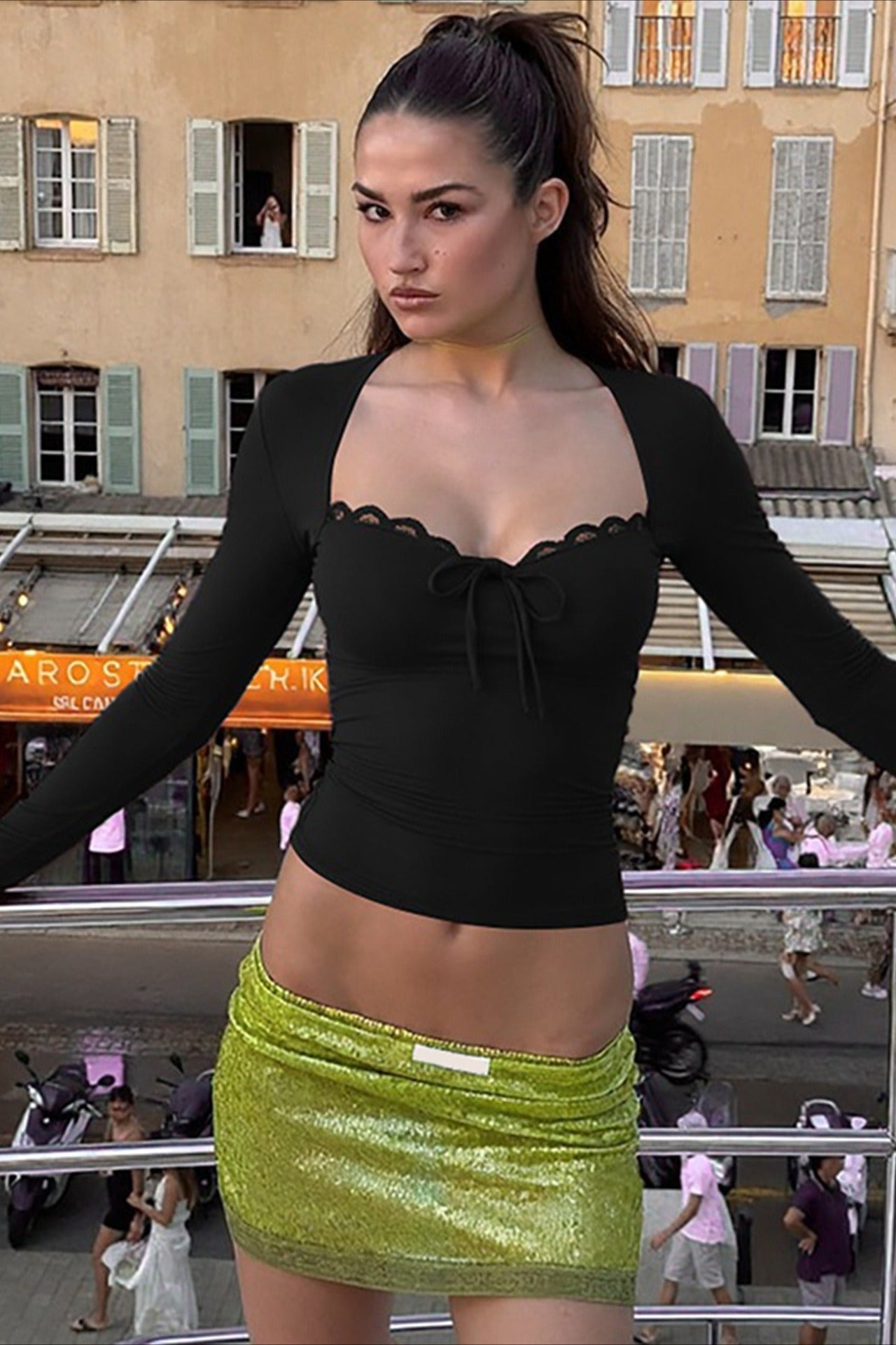 Dayanara Long Sleeve Slim Fit Top - Women's Everyday Fashion Top - Image 9
