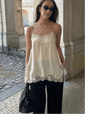 Sia Lace Trim Cami Top - Women's Everyday Fashion Top - Image 4