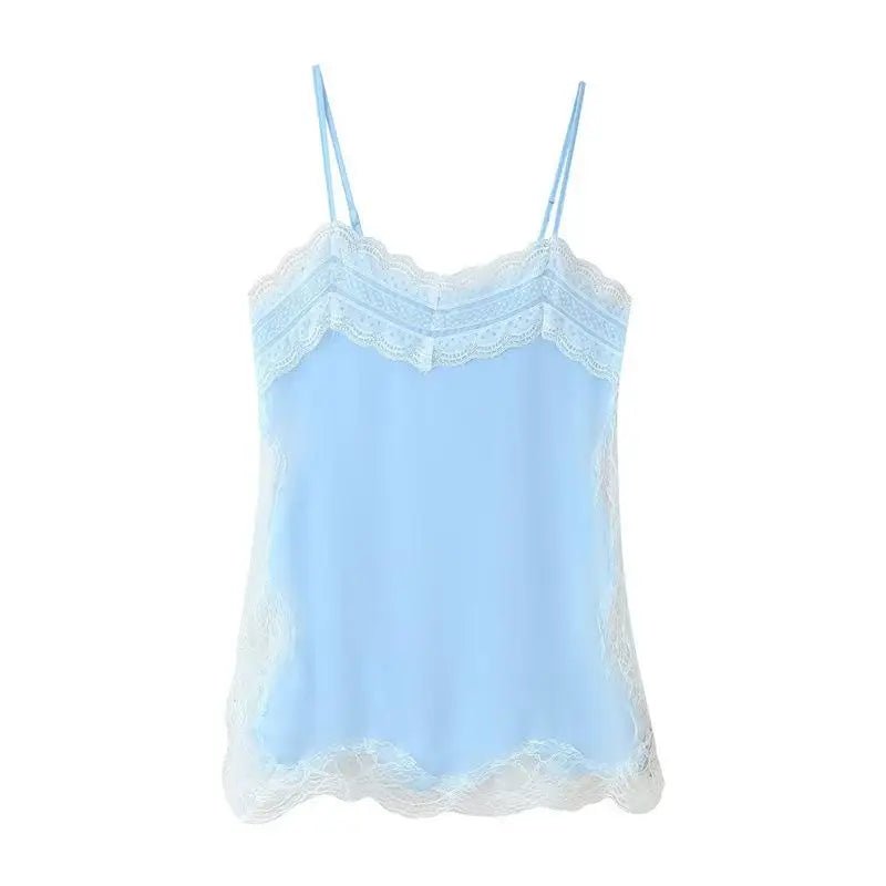 Sia Lace Trim Cami Top - Women's Everyday Fashion Top - Image 9