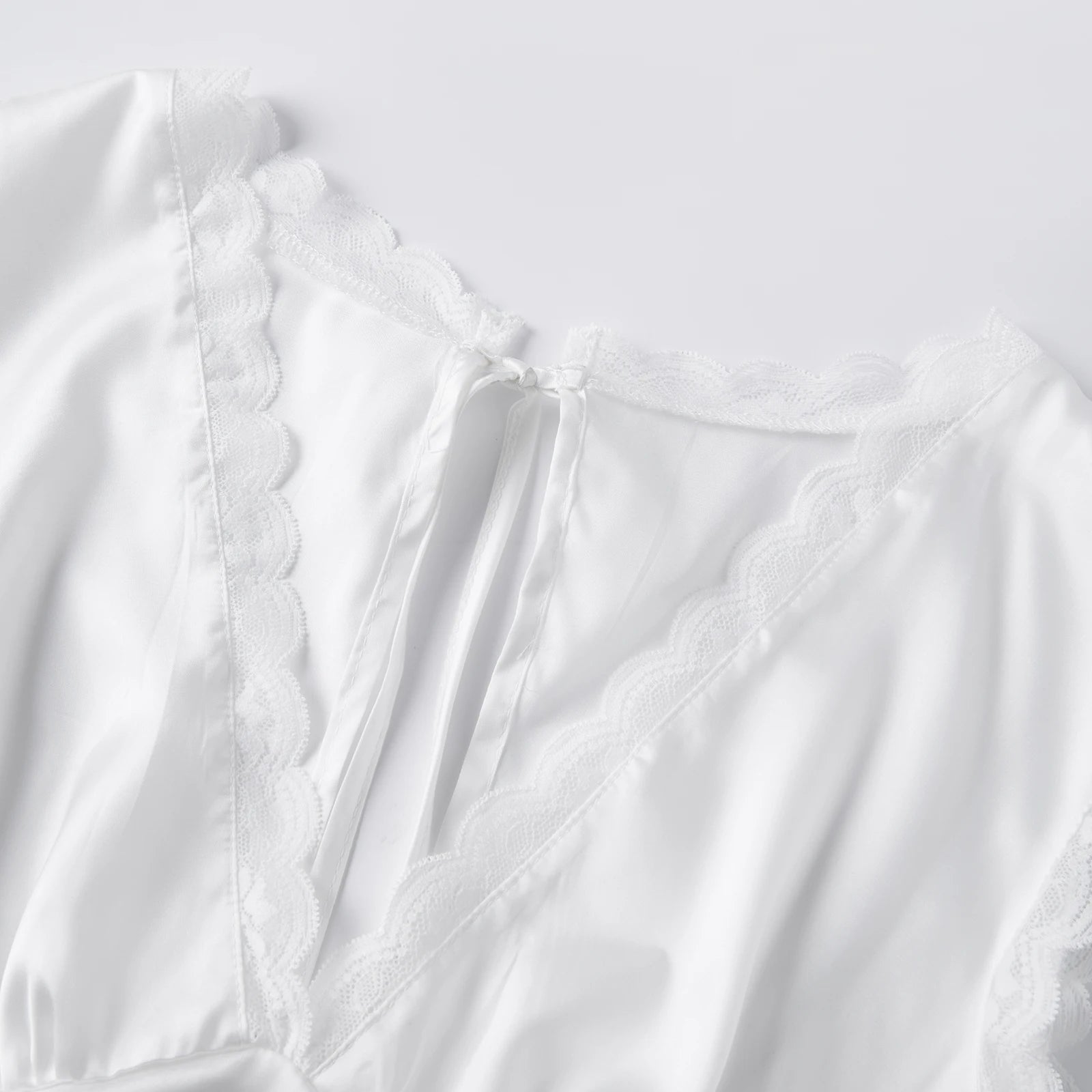 Francesca Deep Neck Satin Top - Women's Everyday Fashion Top - Image 10