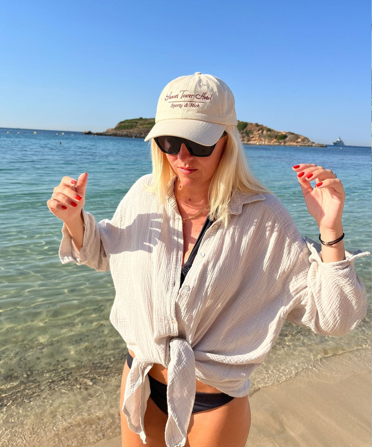 Freya Oversized Muslin Blouse - Women's Everyday Fashion Top - Image 4