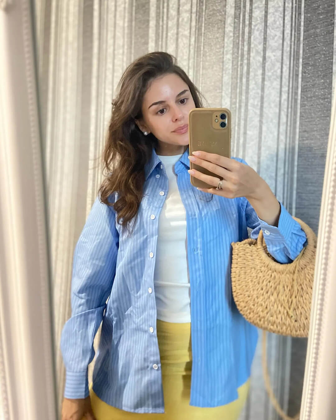 Kathy Bat Sleeve Striped Shirts - Women's Everyday Fashion Top - Image 4