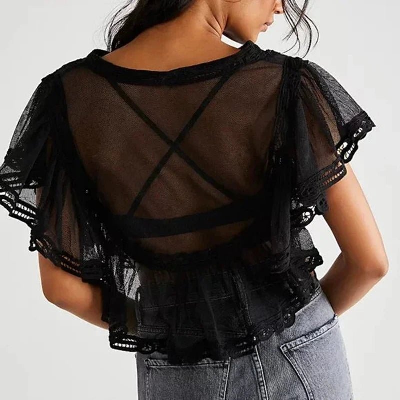 Genevra Sheer Chiffon Blouse - Women's Everyday Fashion Top - Image 6