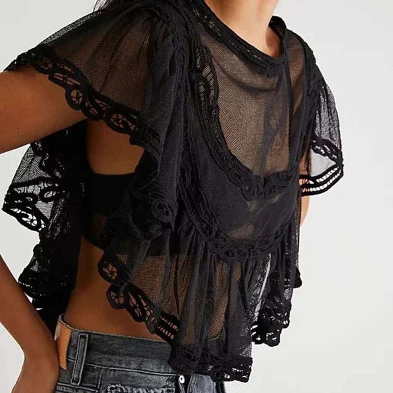 Genevra Sheer Chiffon Blouse - Women's Everyday Fashion Top - Image 4