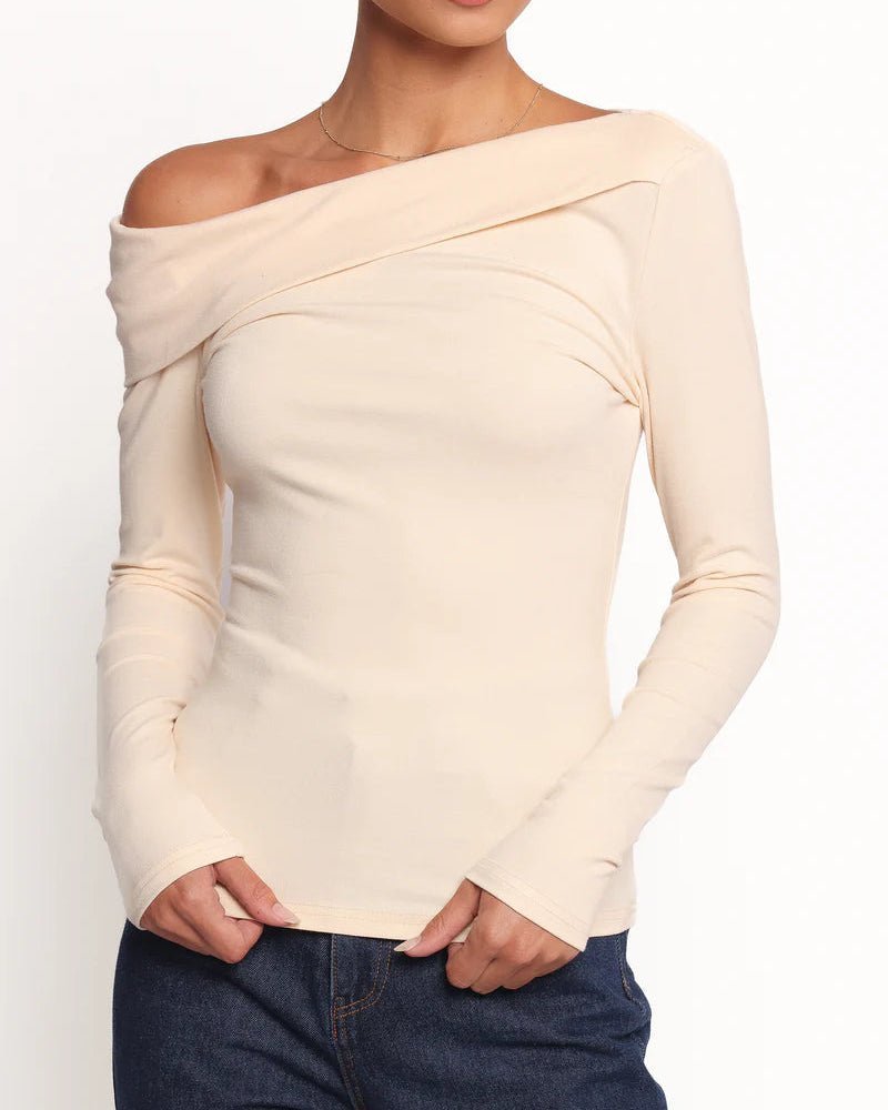 Glenda Asymmetrical Off Shoulder Top - Women's Everyday Fashion Top