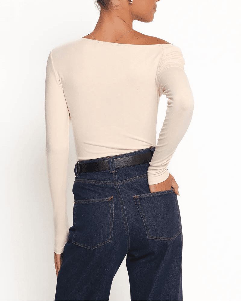 Glenda Asymmetrical Off Shoulder Top - Women's Everyday Fashion Top - Image 3